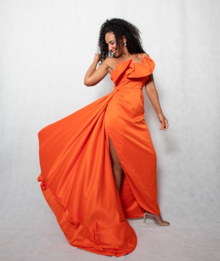 ORANGE LONG DRESS