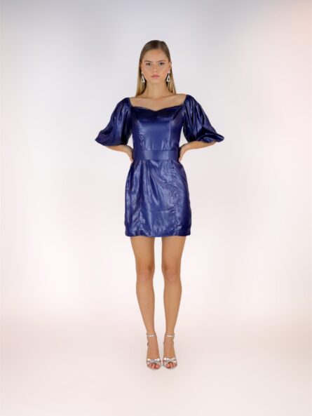 NAVY BLUE  SHORT DRESS WITH BELT