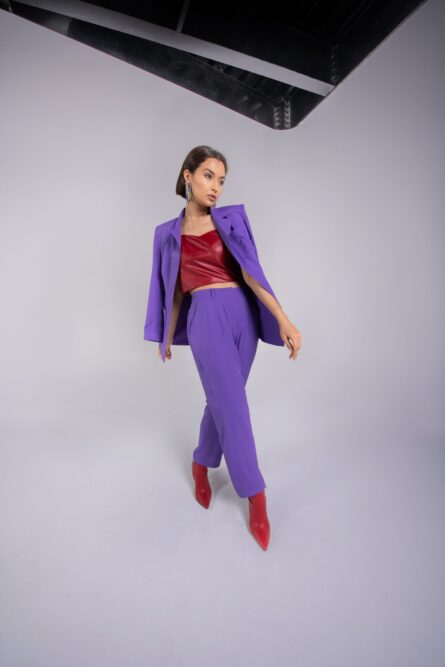 PURPLE CREPE PANT
