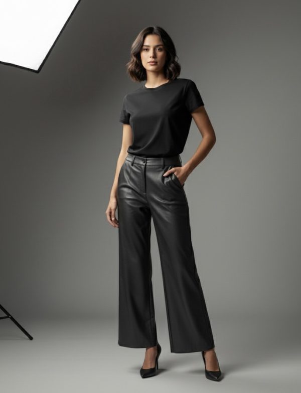 BLACK  LEATHER PANTS