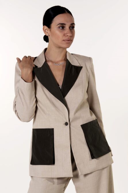 EDGY KHAKI/BEIGE JACKET D4