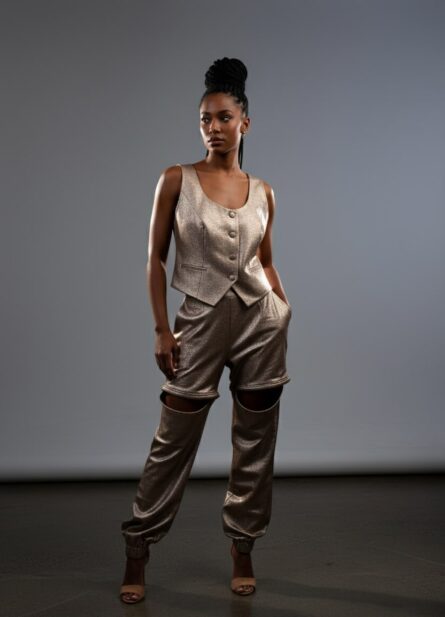 WQ- BRONZE 2 IN 1 PANTS  TO SHORT