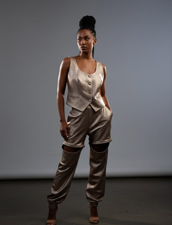 WQ- BRONZE 2 IN 1 PANTS  TO SHORT