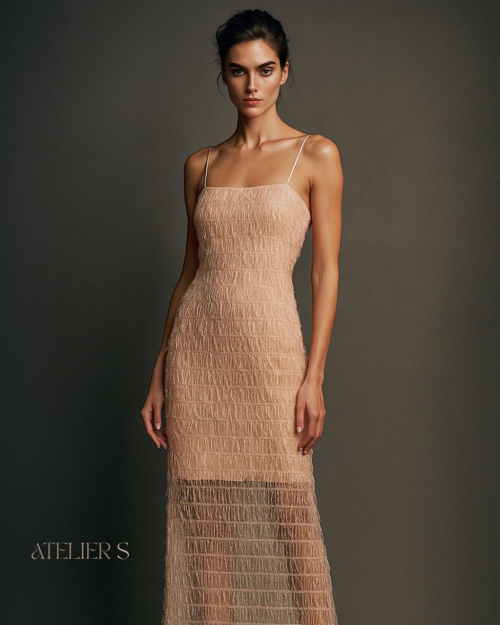 PEACH SEQUIN DRESS - Image 2