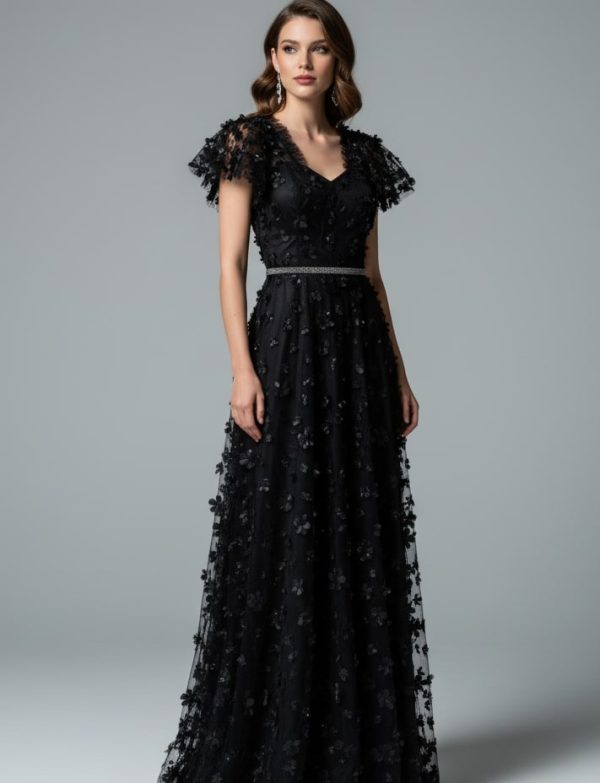 BLACK TULLE DRESS