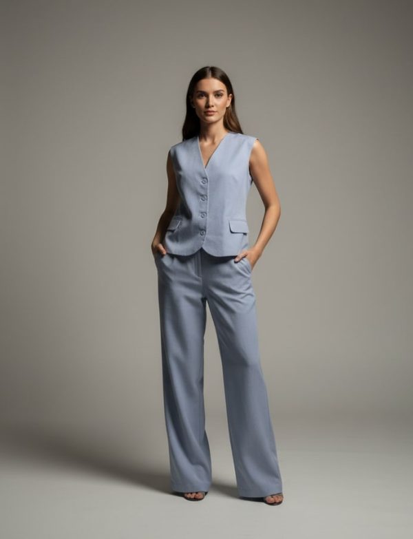 BLUE CUPRO PANT