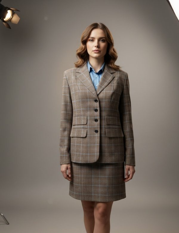 TC- BROWN CHECKS JACKET