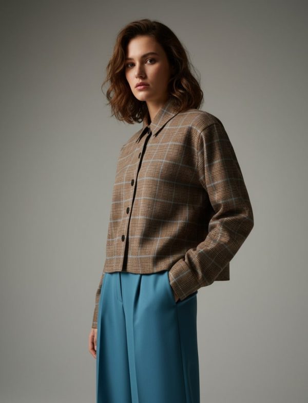 TC- BROWN CHECKS  JACKET