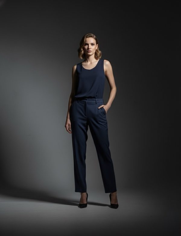 NAVY BLUE CUPRO PANT